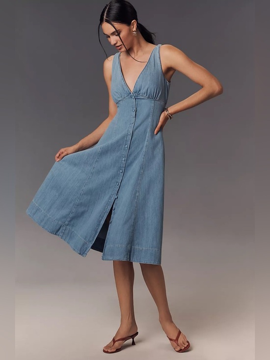 Reformation Dresses & Skirts - Reformation Sebastien Denim Midi Dress